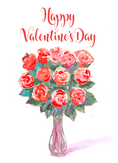 Bunches Bouquet Valentine's Day card Bunches Bouquet Funny Valentine's Day Send a wish with this sweet "Bunches of Roses" Valentine's Day card or Ecard to put a smile on someone's face today.