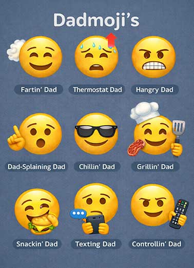 Dadmojis Funny Father's Day     #1 Dad
