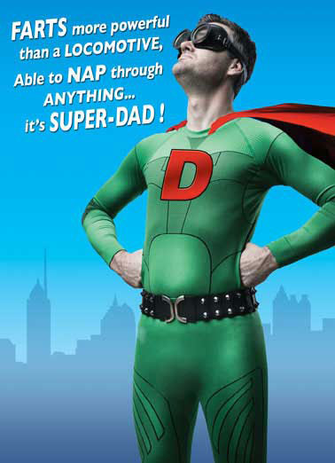 Super Dad Funny For Him Card   Don't worry... your secret identity is safe with me!