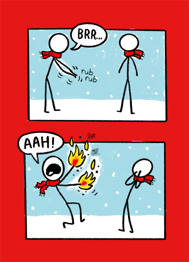 Valentine Fired Up Valentine's Day card Valentine Fired Up Funny Valentine's Day Send a wish with this fun "Stick People Fire" Valentine's Day Card or Ecard to put a smile on someone's face today.